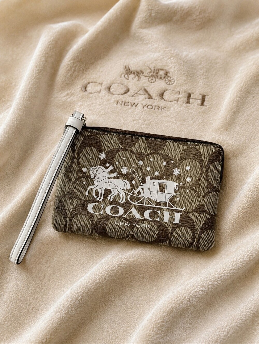 Coach Corner Zip Wristlet